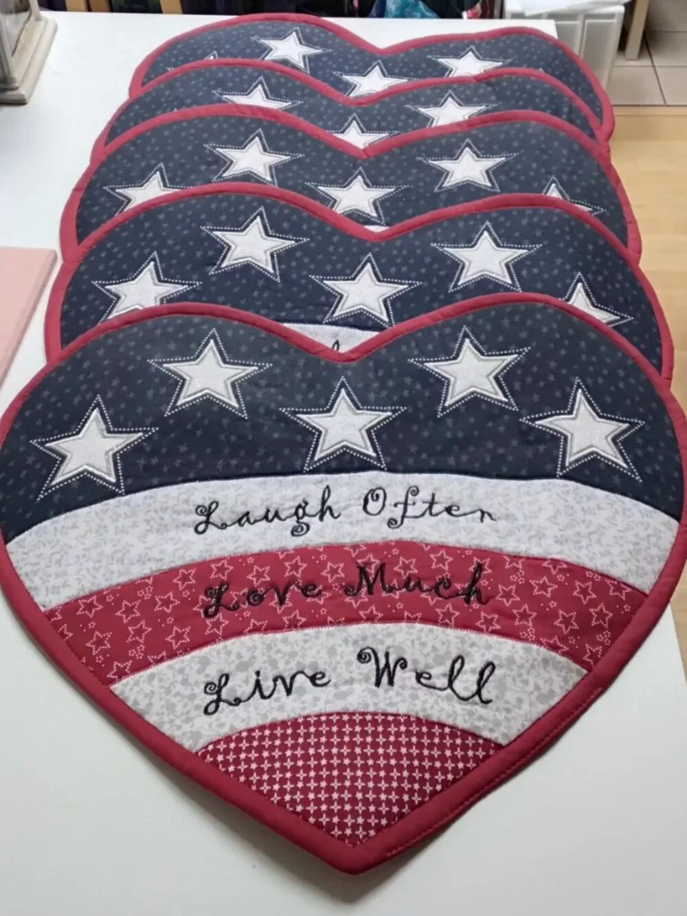 Heart Shaped Quilted Americana Placemat Sonoma Goods for Life /Celebrate Collect